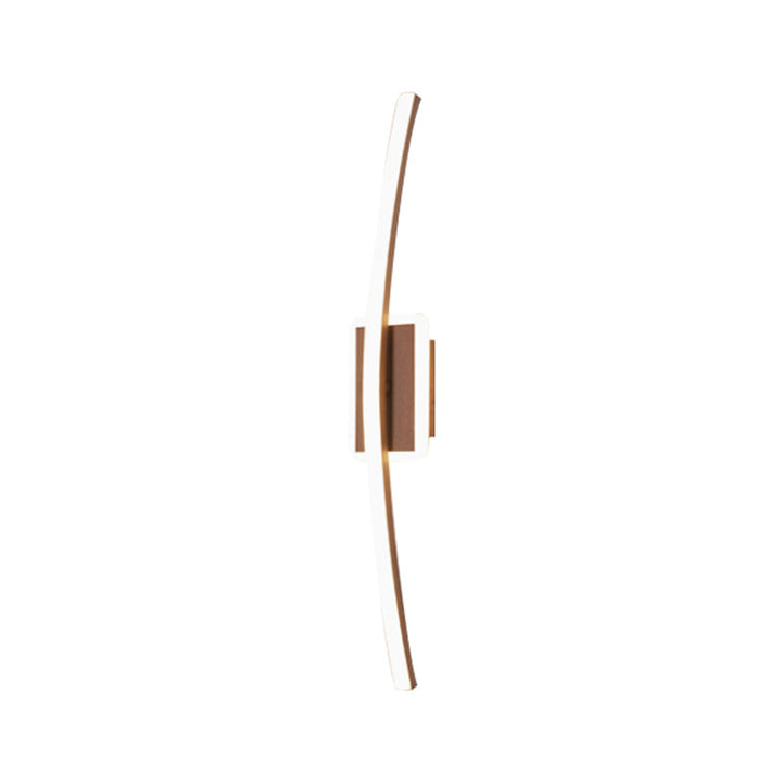 Lisslune | Curvilinear Aluminum Wall Lamp Simplicity Gold/Coffee LED Wall Light Lighting for Dining Room