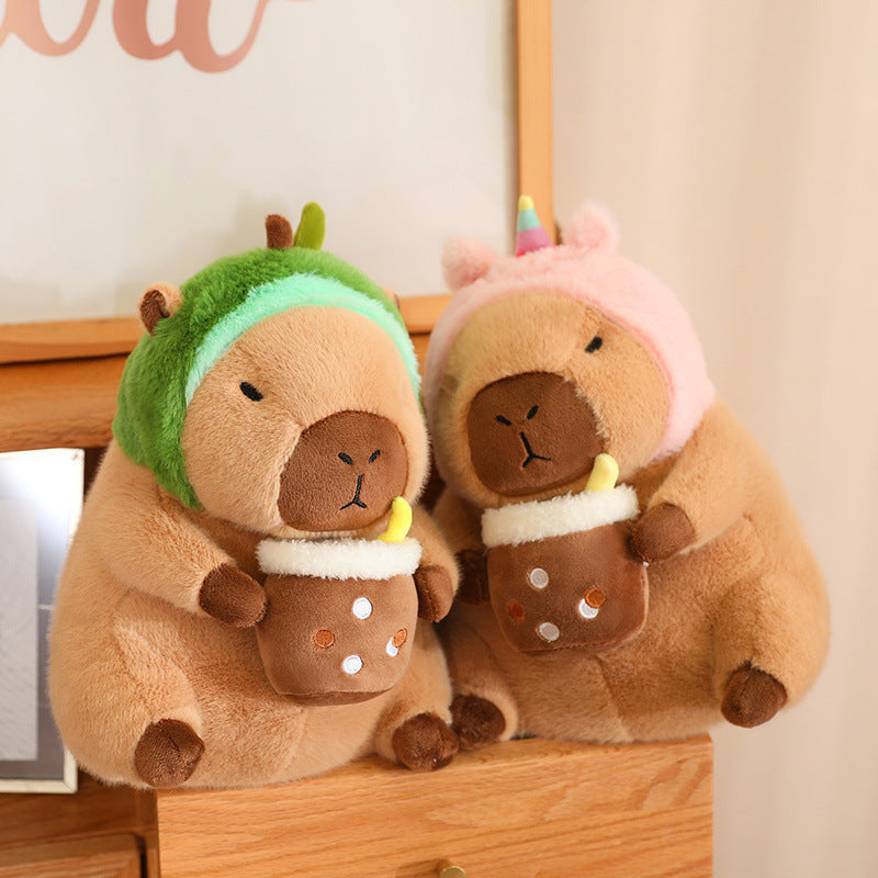 Lisslune | CuddleCapy Cuddle Doll Plush | Capybara & Rabbit Design | Soft Cuddle Toy in Various Styles & Sizes