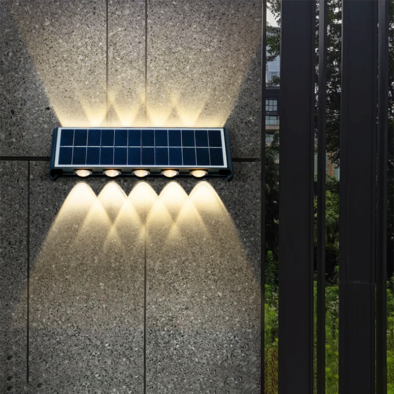 Lisslune | Modern Simplicity Solar Waterproof Rectangular ABS PMMA LED Wall Light Lamp For Outdoor Patio