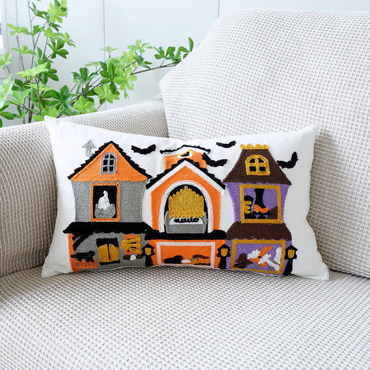 Lisslune | Embroidered Halloween Decorative Pillowcase Autumn Cushion Cover 30x50cm