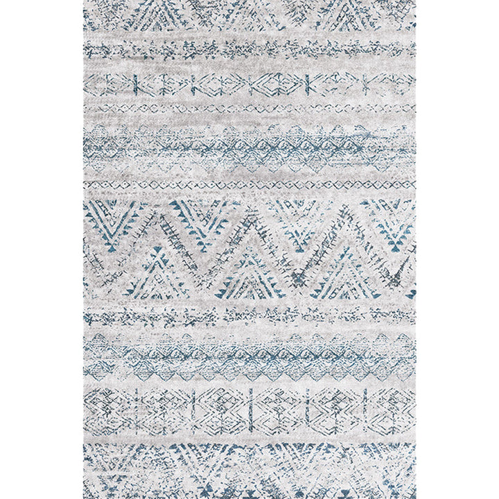 Lisslune | Retro striped pattern rug gray polyester washable pet-friendly non-slip rug for living room