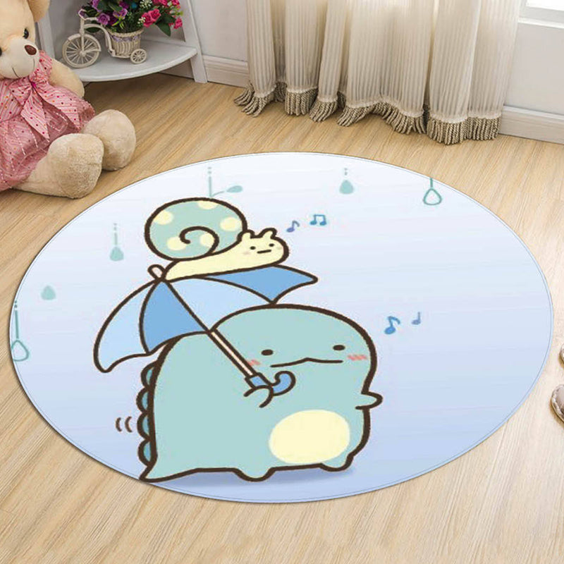 Lisslune | Stylish Cartoon Animal Pattern Carpet Multicolor Children's Carpet Polyester Washable Pet-Friendly Non-Slip Rug for Children's Room