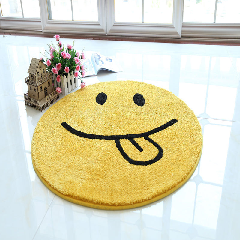 Lisslune | Beautiful Pattern Carpet Yellow and Green Kids Carpet Polyester Pet Friendly Washable Area Rug for the Children's Room