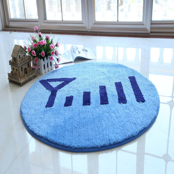 Lisslune | Blue and Red Children's Carpet Polyester Home and Battery Pattern Carpet Pet Friendly Washable Non-Slip Back Carpet for Decoration