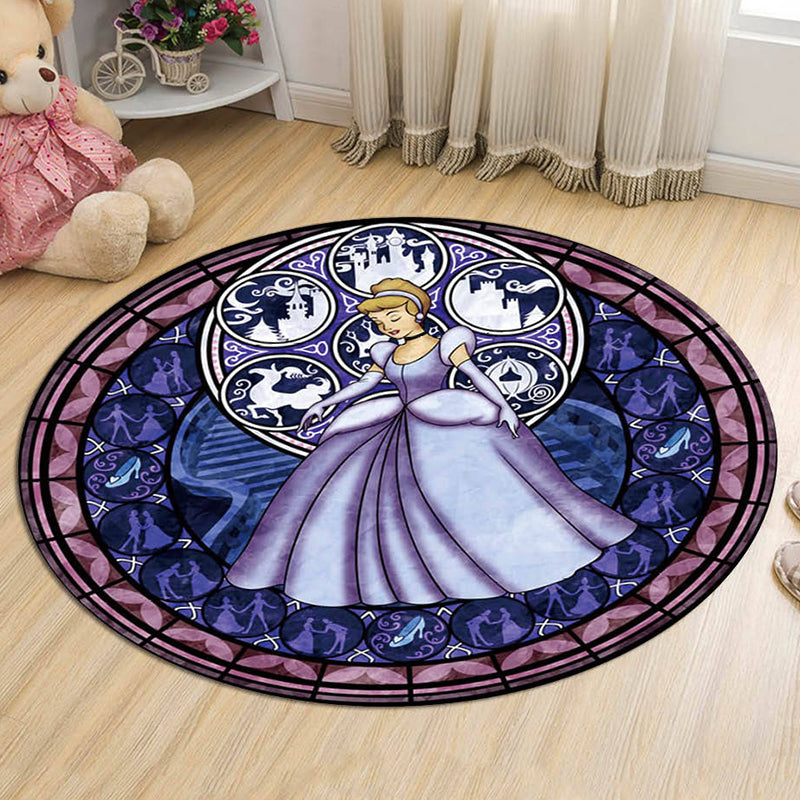 Lisslune | Unique Cartoon Character Pattern Rug Multicolor Kids Rug Polyester Animal Friendly Washable Area Rug for Kids Room