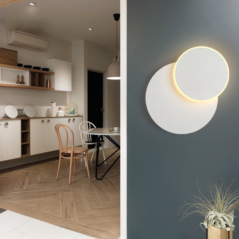 Skørter | Simple Style Slim Panel Wall Light Wood Acrylic Energy Saving Wall Lamp for Corridor Kitchen
