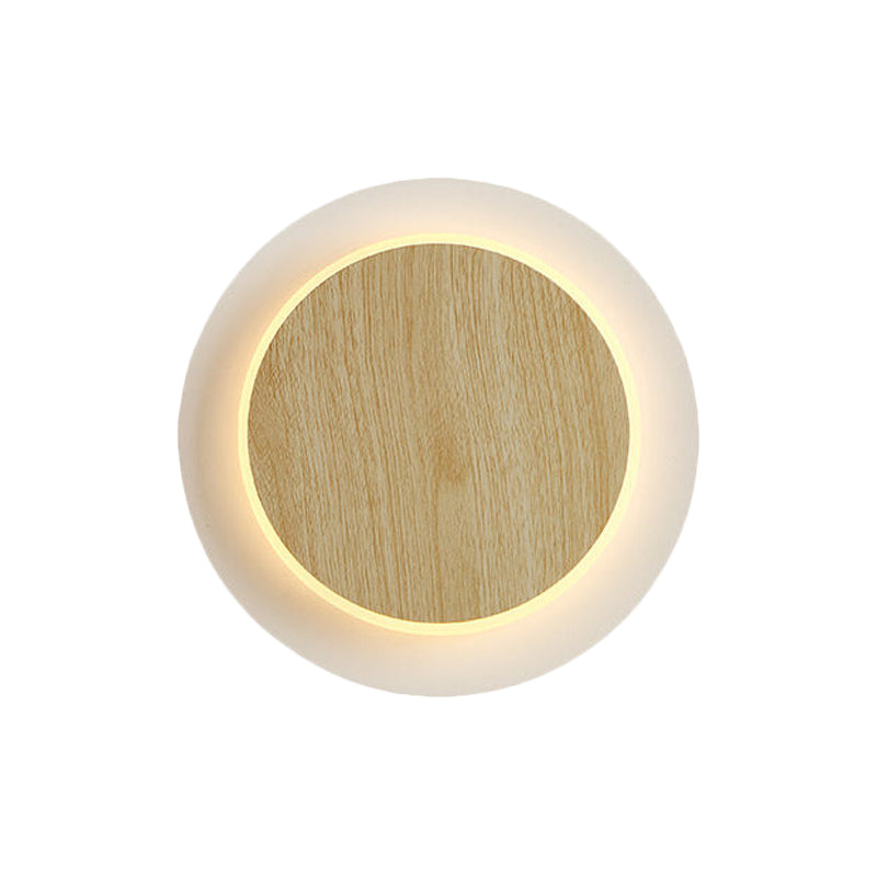 Skørter | Simple Style Slim Panel Wall Light Wood Acrylic Energy Saving Wall Lamp for Corridor Kitchen