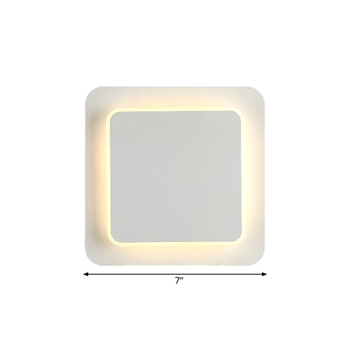 Skørter | Simple Style Slim Panel Wall Light Wood Acrylic Energy Saving Wall Lamp for Corridor Kitchen