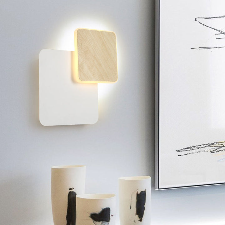Skørter | Simple Style Slim Panel Wall Light Wood Acrylic Energy Saving Wall Lamp for Corridor Kitchen