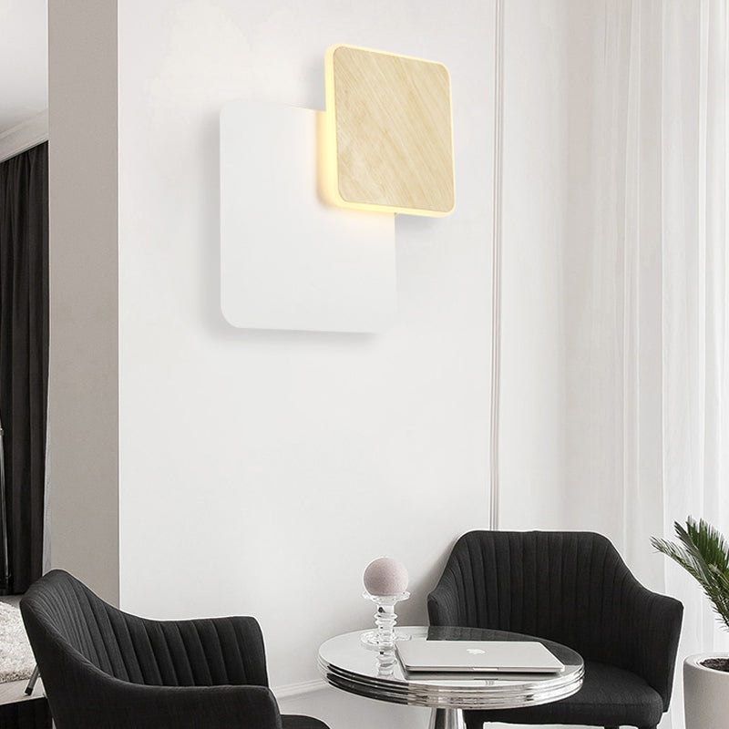 Skørter | Simple Style Slim Panel Wall Light Wood Acrylic Energy Saving Wall Lamp for Corridor Kitchen