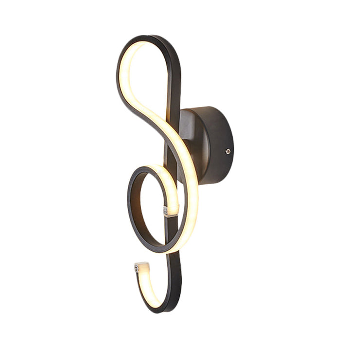 Skørter | Musical Noct Adult Bedroom Wall Lamp Metal Modern Creative Black/White Wall Lamp
