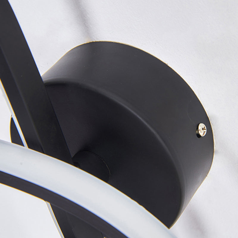 Skørter | Musical Noct Adult Bedroom Wall Lamp Metal Modern Creative Black/White Wall Lamp