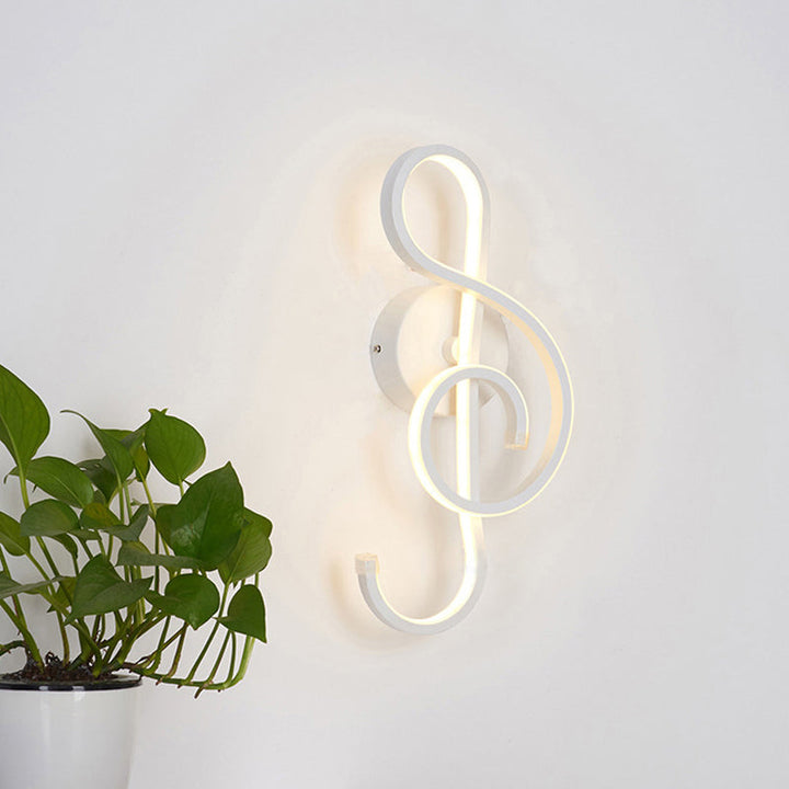 Skørter | Musical Noct Adult Bedroom Wall Lamp Metal Modern Creative Black/White Wall Lamp