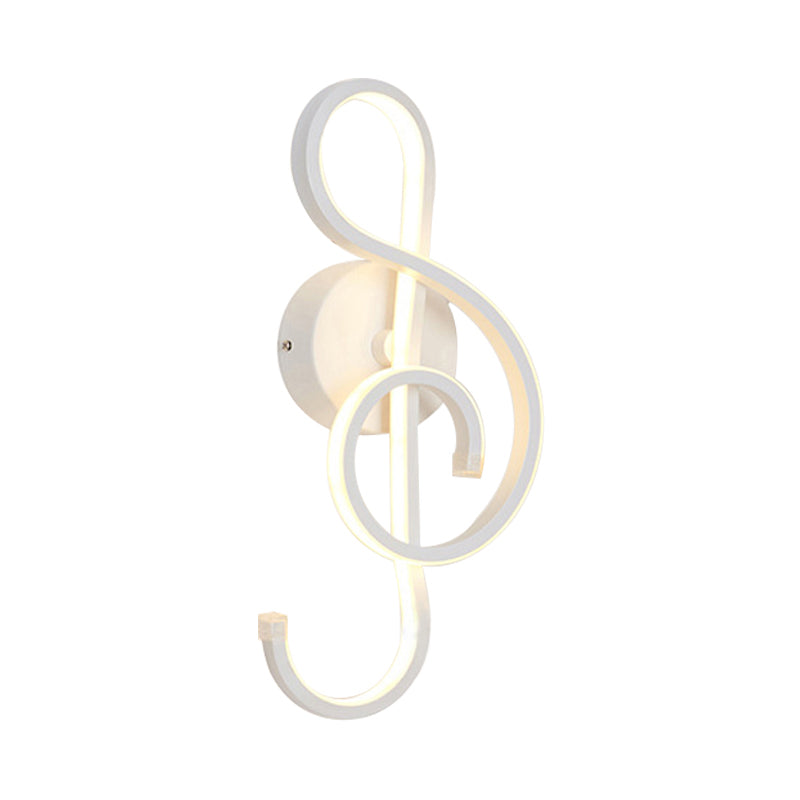 Skørter | Musical Noct Adult Bedroom Wall Lamp Metal Modern Creative Black/White Wall Lamp