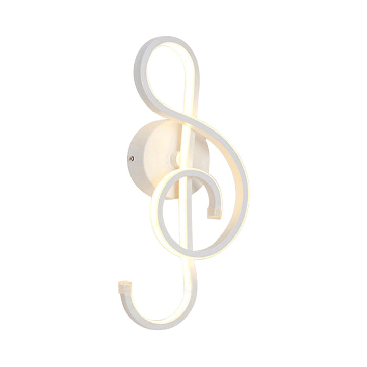 Skørter | Musical Noct Adult Bedroom Wall Lamp Metal Modern Creative Black/White Wall Lamp