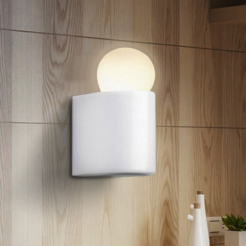 Skørter | White Ball Wall Lighting Modernist LED Milk Glass Wall Lamp with Small/Medium/Large Size in White/Warm Light