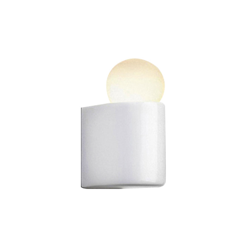 Skørter | White Ball Wall Lighting Modernist LED Milk Glass Wall Lamp with Small/Medium/Large Size in White/Warm Light