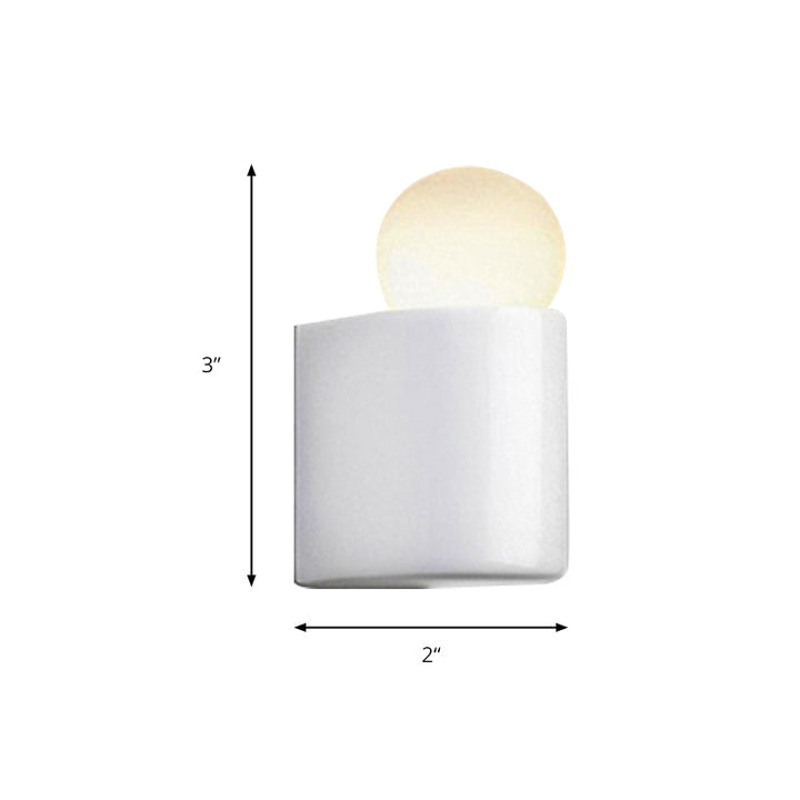 Skørter | White Ball Wall Lighting Modernist LED Milk Glass Wall Lamp with Small/Medium/Large Size in White/Warm Light