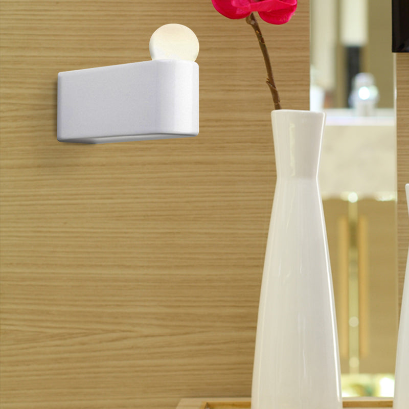 Skørter | White Ball Wall Lighting Modernist LED Milk Glass Wall Lamp with Small/Medium/Large Size in White/Warm Light