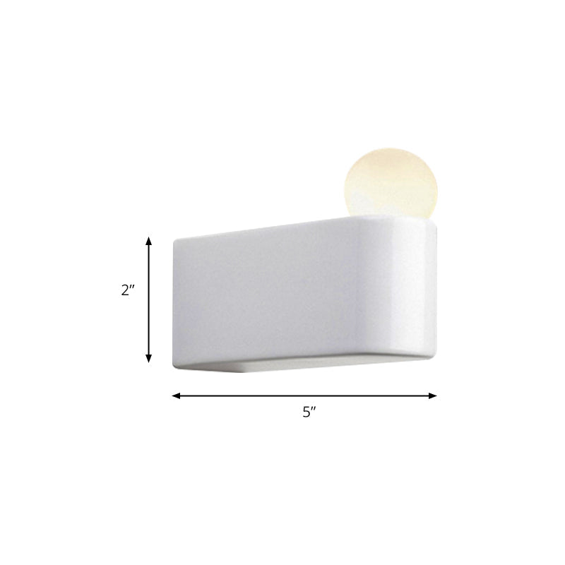 Skørter | White Ball Wall Lighting Modernist LED Milk Glass Wall Lamp with Small/Medium/Large Size in White/Warm Light