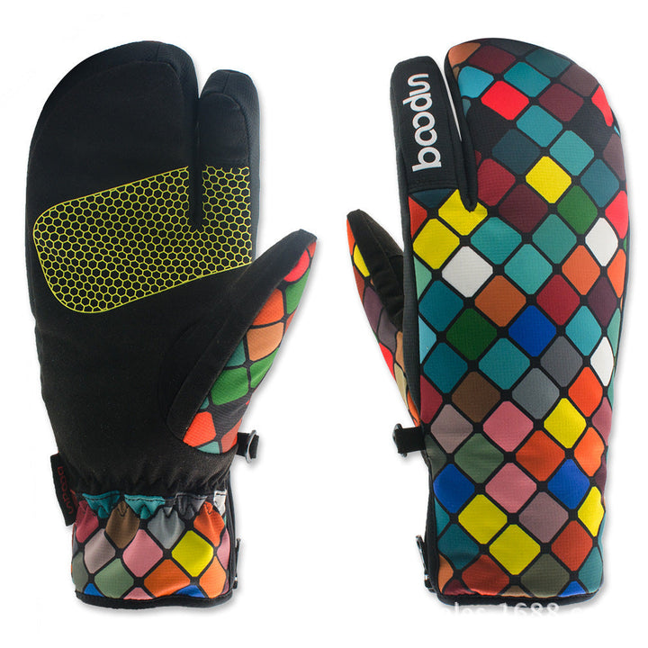 Lisslune | Outdoor ski gloves three-finger warm gloves