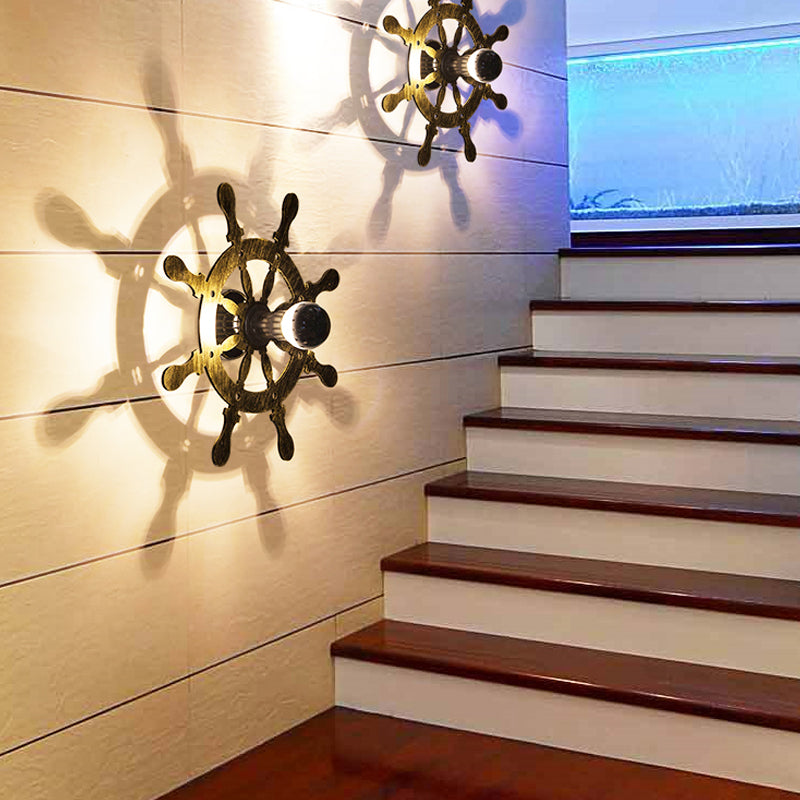 Skørter | Modern beautiful wall lamp wood single light brown wall lamp for hallway care room