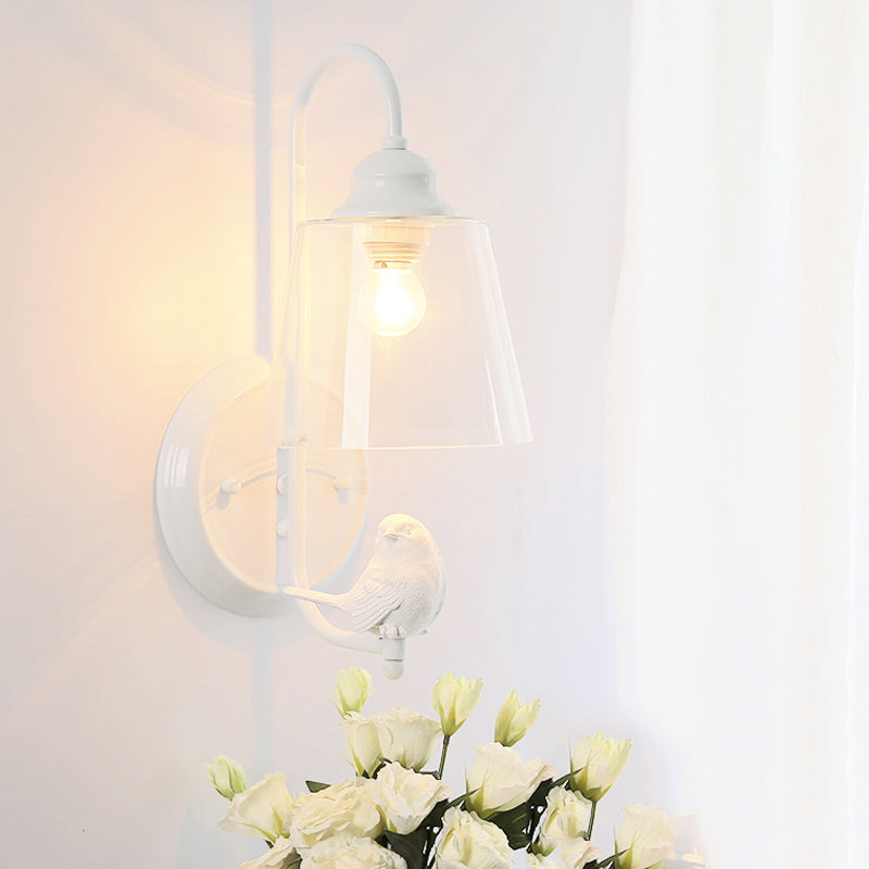 Skørter | Tapered Shade Wall Lamp with Pigeon Deco 1 Main Material Modern Style Wall Lamp