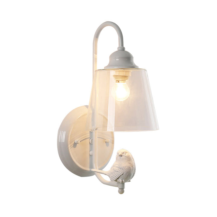 Skørter | Tapered Shade Wall Lamp with Pigeon Deco 1 Main Material Modern Style Wall Lamp