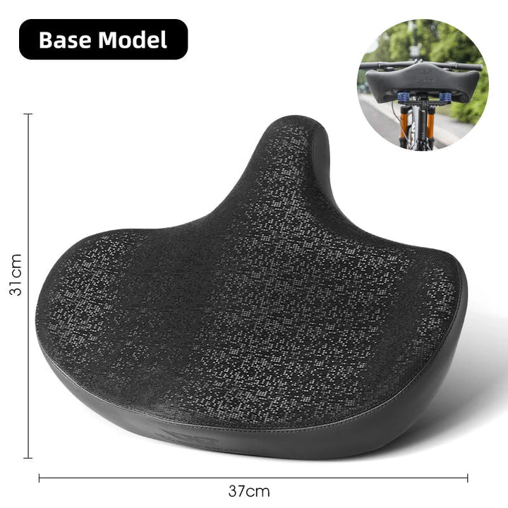 Lisslune | Wide Ergonomic Bike Saddle – Comfortable Saddle with Shock Absorption for City and Mountain Bikes