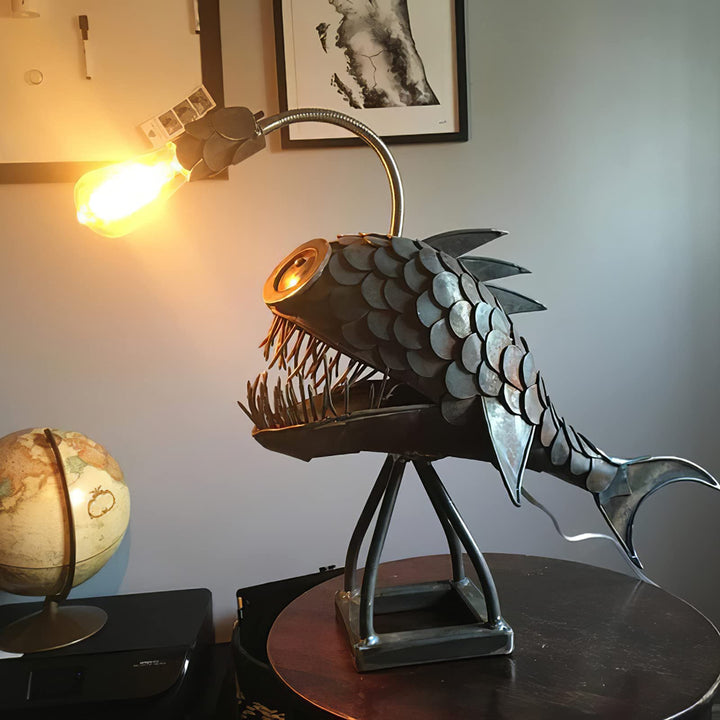 Lisslune | Steampunk Angler Fish Lamp