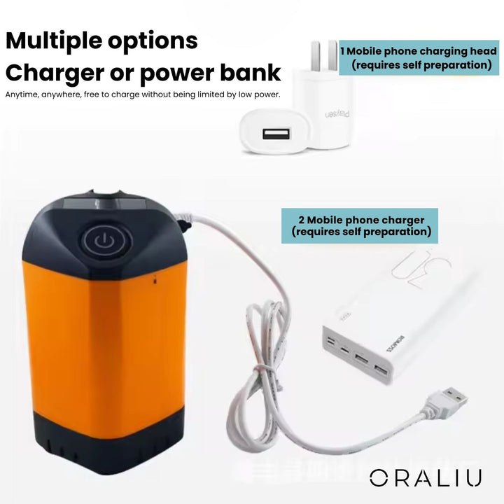 Lisslune | Portable Camping Shower with Pump – USB Rechargeable, 4400mAh Battery, Compact & Easy Setup