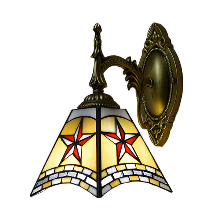 Lisslune | 1 Light Wall Lighting Joined Glass Handmade Mission Wall Lamp for Hallway