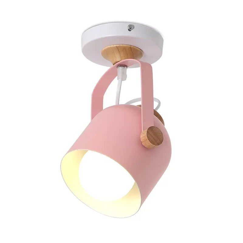 Skørter | Rotatable hallway dome ceiling light metal one bulb macaron loft pastel color ceiling light