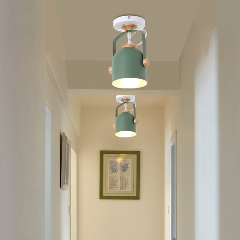 Skørter | Rotatable hallway dome ceiling light metal one bulb macaron loft pastel color ceiling light