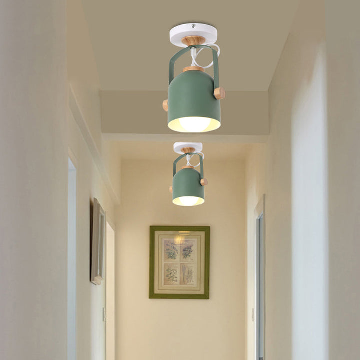Skørter | Rotatable hallway dome ceiling light metal one bulb macaron loft pastel color ceiling light