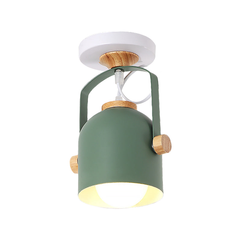 Skørter | Rotatable hallway dome ceiling light metal one bulb macaron loft pastel color ceiling light