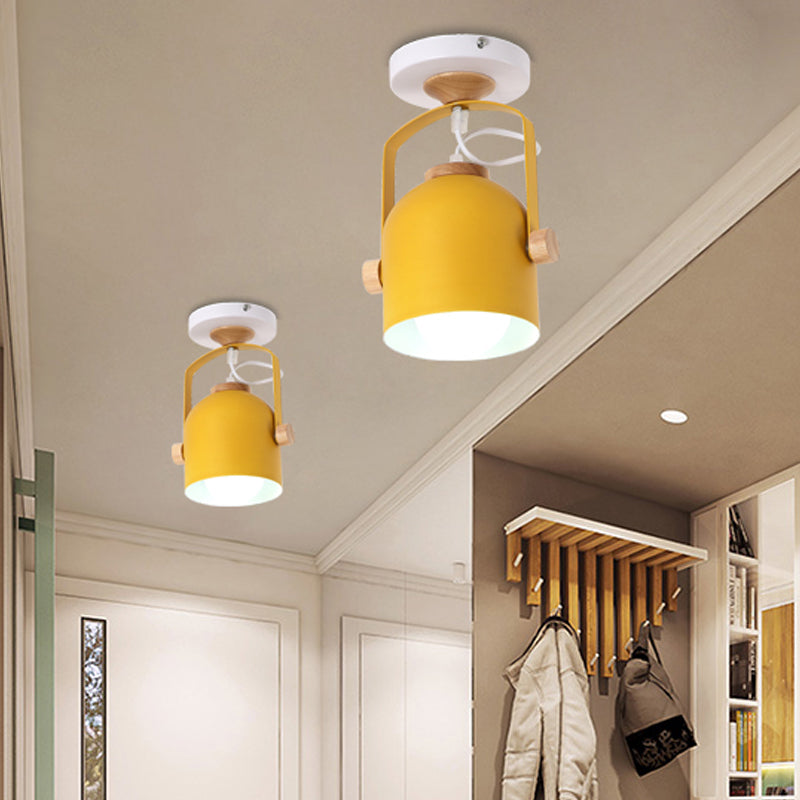 Skørter | Rotatable hallway dome ceiling light metal one bulb macaron loft pastel color ceiling light