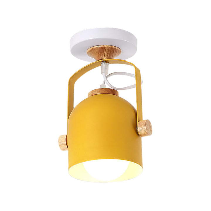 Skørter | Rotatable hallway dome ceiling light metal one bulb macaron loft pastel color ceiling light