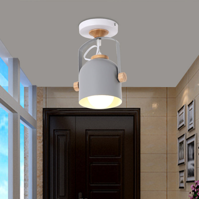 Skørter | Rotatable hallway dome ceiling light metal one bulb macaron loft pastel color ceiling light