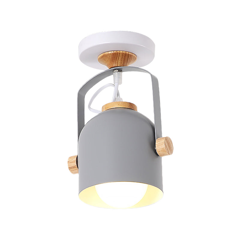 Skørter | Rotatable hallway dome ceiling light metal one bulb macaron loft pastel color ceiling light