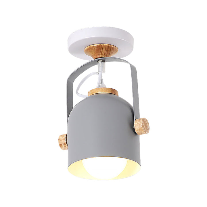 Skørter | Rotatable hallway dome ceiling light metal one bulb macaron loft pastel color ceiling light