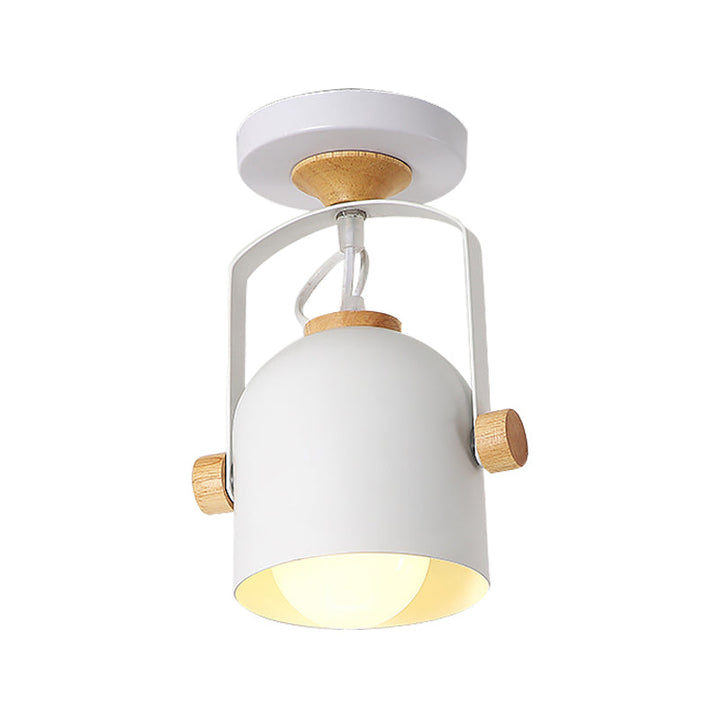 Skørter | Rotatable hallway dome ceiling light metal one bulb macaron loft pastel color ceiling light
