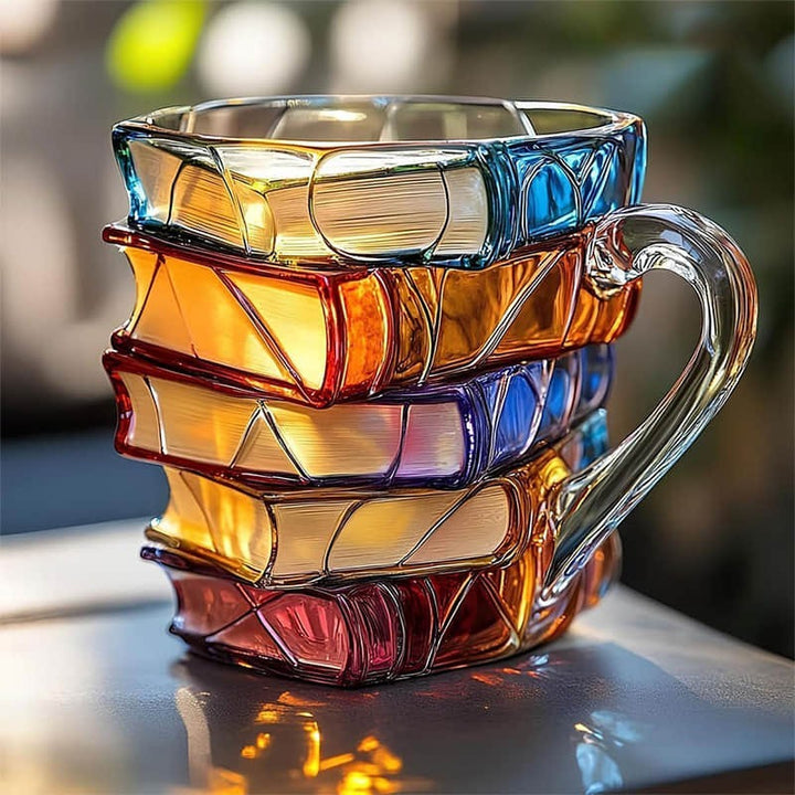 Lisslune | BookCup 3D Mug – Hand-Painted Literature Mug in Book Shape