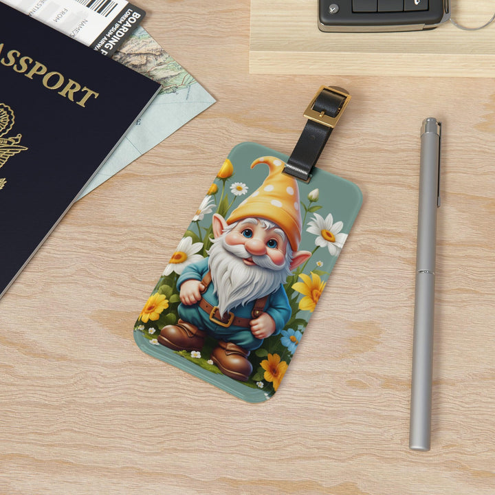 Lisslune | Charming Gnome Luggage Tag for Fun Travel Experiences