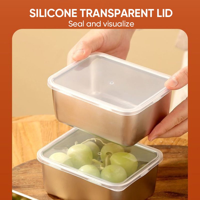 Lisslune | Stainless Steel Food Storage Container with Lid, Lunch, Snack Storage Box