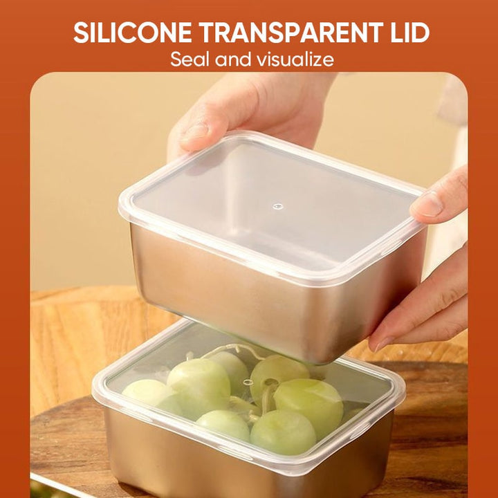 Lisslune | Stainless Steel Food Storage Container with Lid, Lunch, Snack Storage Box