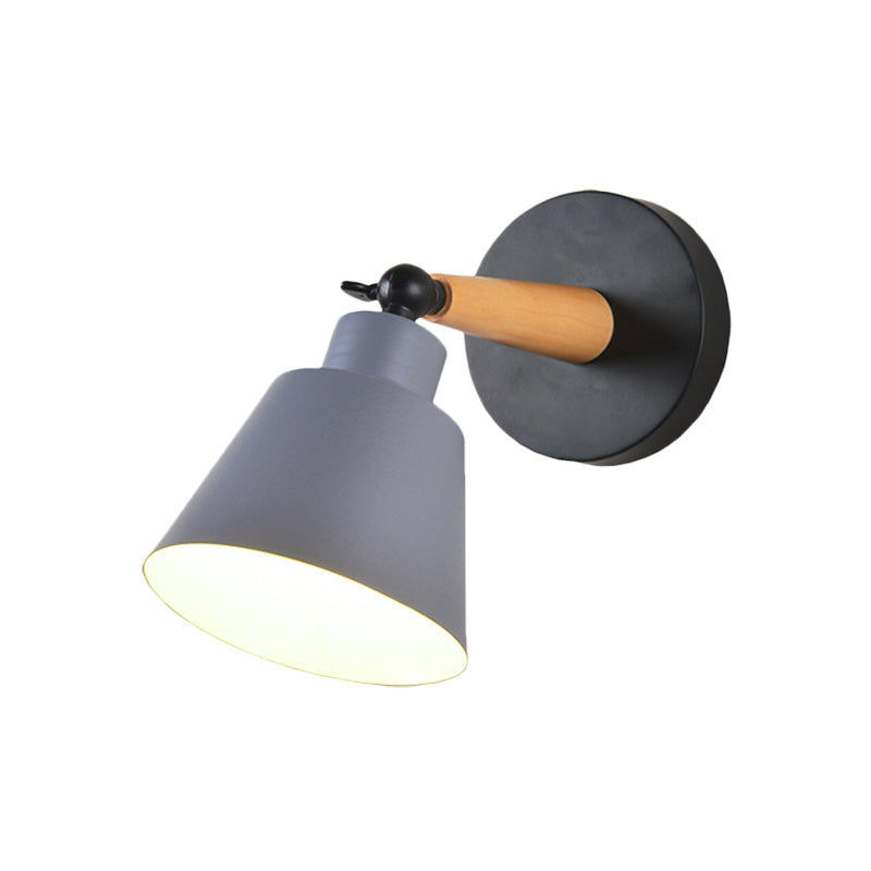 Skørter | Macaron Colors Bucket Wall Light Rotatable A Light Metal Wall Light Light for Living Room