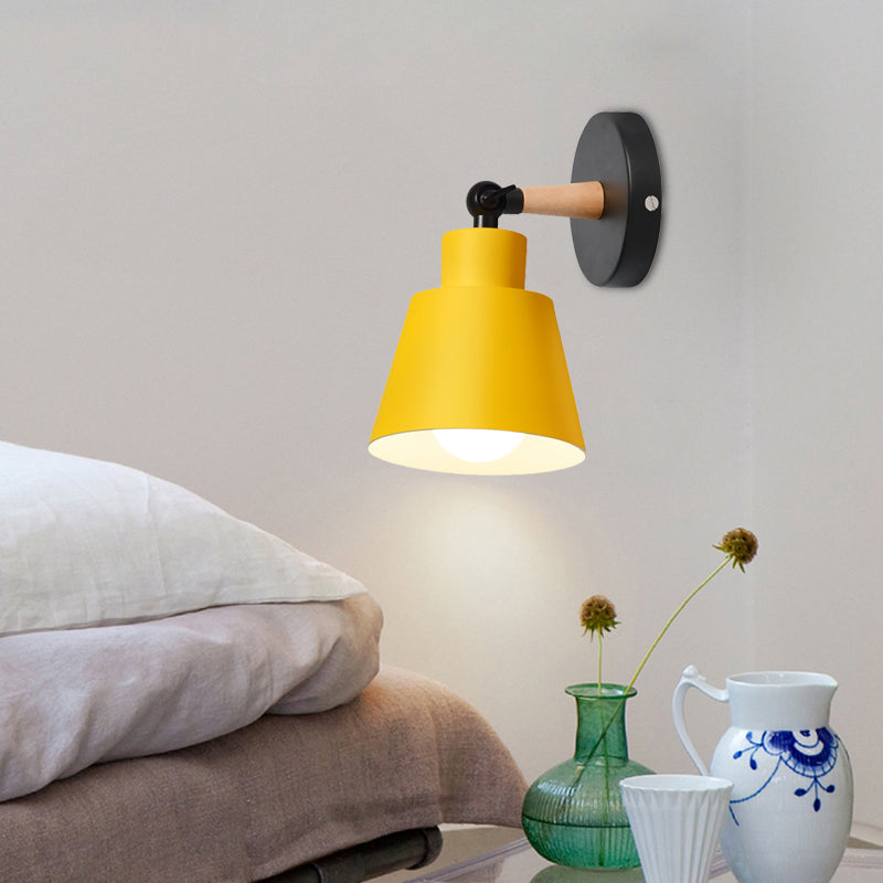 Skørter | Macaron Colors Bucket Wall Light Rotatable A Light Metal Wall Light Light for Living Room