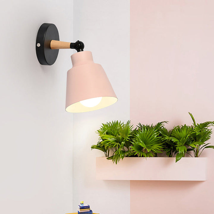 Skørter | Macaron Colors Bucket Wall Light Rotatable A Light Metal Wall Light Light for Living Room