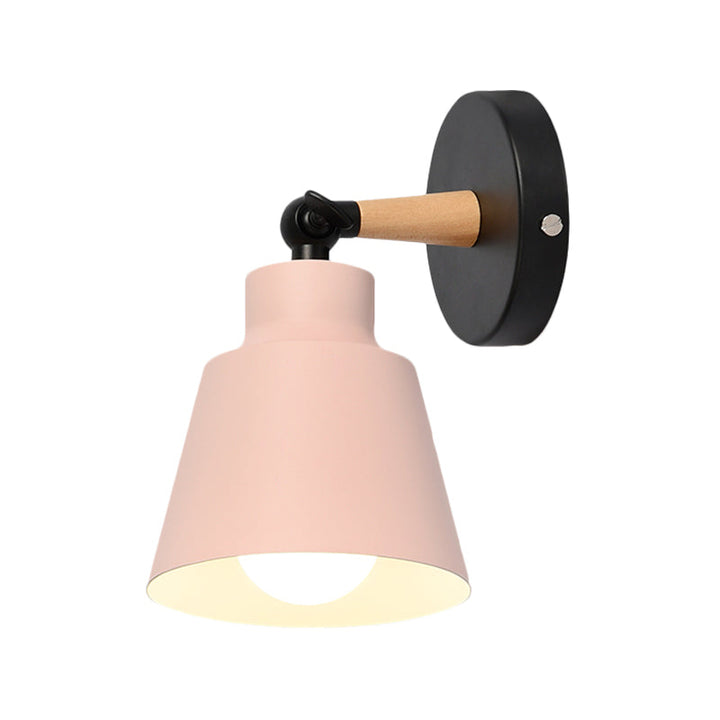 Skørter | Macaron Colors Bucket Wall Light Rotatable A Light Metal Wall Light Light for Living Room
